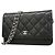 Portafoglio a spalla con catena Chanel Matelassé Nero
