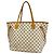 Borsa Tote Louis Vuitton Damier Azur Neverfull MM Bianco