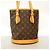 Borsa Tote Louis Vuitton Monogram Bucket PM Marrone - vista 12