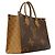 Borsa Tote Louis Vuitton Monogram Giant Reverse OnTheGo MM Marrone - vista 2