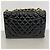 Borsa a tracolla Chanel in pelle verniciata nera Nero - vista 11