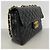 Borsa a tracolla Chanel in pelle verniciata nera Nero - vista 2