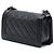 Borsa a tracolla Chanel Boy Flap in pelle d'agnello matelassé, nera, dimensione Old Medium Nero - vista 2