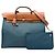 Borsa Hermès Toile Herbag Zip 39 Blu - vista 6