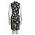 Erdem Etuikleid mit Blumenprint Schwarz Weiß Blau Grün - Ansicht 2