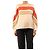 Loro Piana Top a maniche lunghe in seta arancione e pesca chiaro - size M