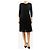 Chanel Abito midi nero a maniche lunghe - size UK 14 - vista 4