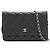 Chanel Schwarze gesteppte Wallet on Chain aus Lammleder 2020