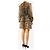 Saint Laurent Mini vestido de seda marrón con estampado de leopardo - size UK 10 Castaño - vista 2
