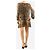 Saint Laurent Mini vestido de seda marrón con estampado de leopardo - size UK 10 Castaño - vista 3
