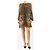 Saint Laurent Mini vestido de seda marrón con estampado de leopardo - size UK 10 Castaño - vista 4