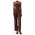 Reformation Set top e pantaloni in lino marrone - size UK 4 - vista 3