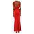 John Galliano Abendkleid aus rotem Satin - size UK 10 - Ansicht 2