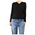 Totême Schwarzes texturiertes Oberteil mit V-Ausschnitt - size S