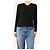 Totême Schwarzes texturiertes Oberteil mit V-Ausschnitt - size S - Ansicht 4