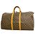 Borsa Louis Vuitton Boston Monogram Keepall Bandoulière 55 Marrone