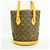 Borsa Tote Louis Vuitton Monogram Bucket PM Marrone - vista 12