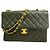 Borsa a tracolla Chanel in pelle d'agnello nera Nero