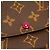 Louis Vuitton Monogram Portefeuille Emilie Long Wallet Marrone Fuschia - vista 6