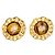 Orecchini a cerchio Chanel Marrone D'oro