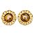 Orecchini a cerchio Chanel Marrone D'oro - vista 2