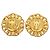 Orecchini a cerchio Chanel Marrone D'oro - vista 3