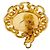 Orecchini a cerchio Chanel Marrone D'oro - vista 4