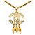 Collana a catena Chanel Vintage Coco Mark Rogue D'oro