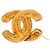 Spilla Chanel Vintage Matelassé Coco Mark D'oro - vista 4