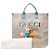 Borsa tote Gucci in nylon e tessuto rosa e blu - vista 8