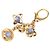 Portachiavi ciondolo Louis Vuitton Monogram Flower D'oro Porpora