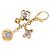 Portachiavi ciondolo Louis Vuitton Monogram Flower D'oro Porpora - vista 2