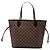 Borsa Tote Louis Vuitton Damier Neverfull MM Marrone