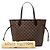 Borsa Tote Louis Vuitton Damier Neverfull MM Marrone - vista 7