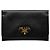 Tarjetero Prada de piel Saffiano negra Negro
