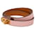 Hermès Pulseira Hermes Mini Kelly Double Tour Rosa  - vista 2
