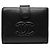 Cartera bi-fold Chanel de piel caviar negra Negro