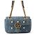 Borsa a tracolla Gucci GG Marmont Small in denim con catena Blu