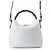 Borsa a mano piccola in pelle Gucci Diana Bamboo Blu chiaro