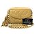 Borsa a tracolla Chanel Matelassé Diana con nappa e catena Nero Beige D'oro - vista 15