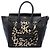 Céline Celine Mini Canvas Leopard Print Luggage Tote Beige