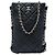 Chanel Black CC gestepptes Lammleder Handyhalter Crossbody mit Kette Schwarz