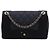 Chanel Blue Small Bicolor Quilted Grosgrain Satin Small Mademoiselle Double Flap Blu navy