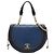 Bolsa Saddle Chanel Blue Small em pele de cordeiro acolchoada com detalhe de corrente Azul