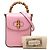 Bamboo Bolsa Gucci Mini em couro de bezerro rosa com alça de bambu - vista 7