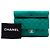 Clutch Roll Chanel in jersey trapuntato verde CC - vista 7