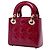 Dior Red Mini Patent Cannage Lady Dior Rosso Bordò - vista 2