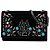 Saint Laurent Black Small Suede Monogram Stone Studded Kate Crossbody Nero