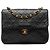 Chanel Black Small Square Quilted Lambskin Flap Nero
