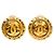 Orecchini a clip rotondi placcati oro Chanel Gold CC D'oro